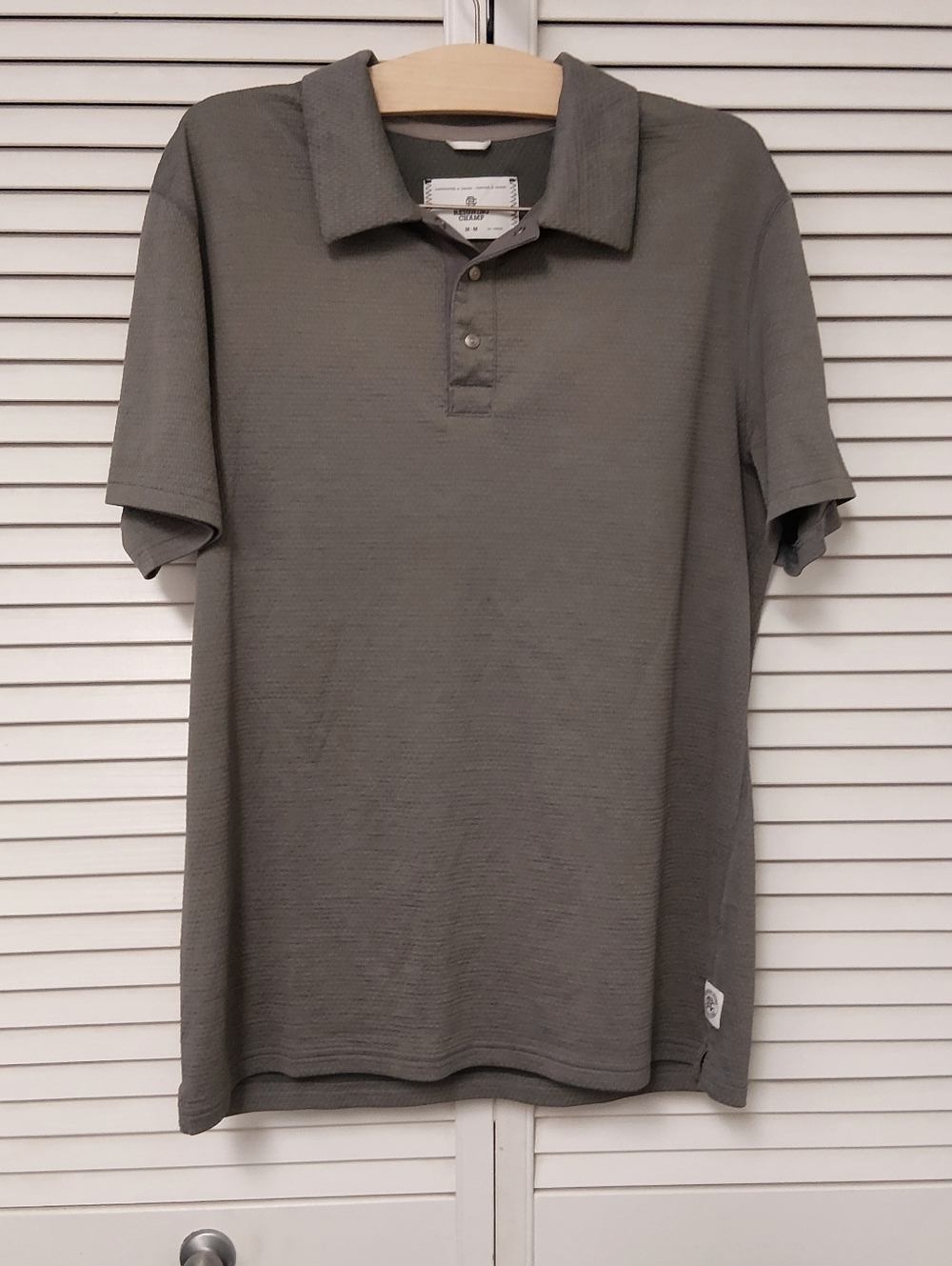 Reigning Champ Men's Olive Gray Polo